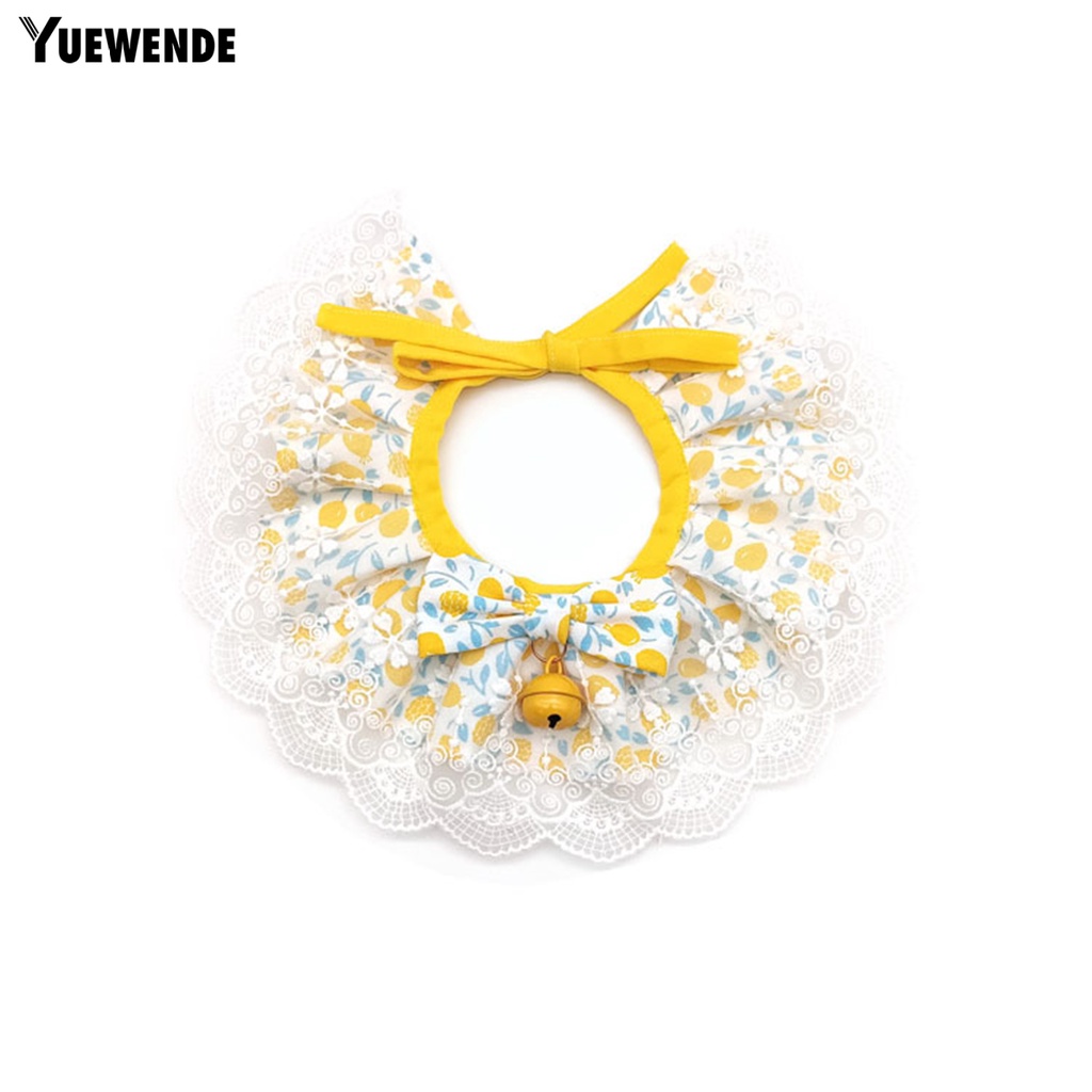 Yếm Đeo Cổ YQ.E Bằng Polyester Mềm Mại In Họa Tiết Trái Chanh Xinh Xắn Cho Thú Cưng