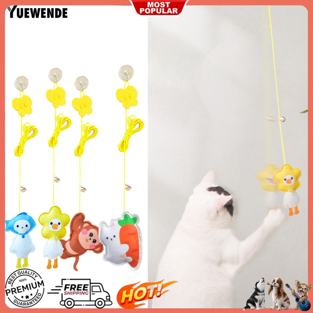 Yq.e Đồ Chơi Gậy Treo Cửa Bằng Nỉ Mềm Mại Đàn Hồi Chống Rách Giảm Căng Thẳng Vui Nhộn Dành Cho Mèo Cưng Trong Nhà