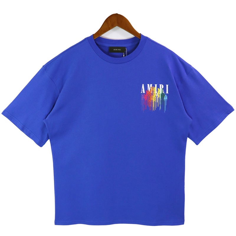 Ami-ri.latest Áo Thun Tay Ngắn Cổ Tròn Dáng Rộng In Hình Ngôi Sao Nhỏ Giọt Thời Trang Cho Nam Và Nữ