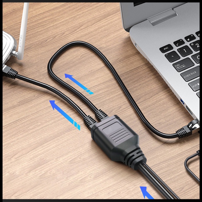 Bộ Chia Mạng Ethernet RJ45 1 Đầu Dương Sang 2 Đầu Âm