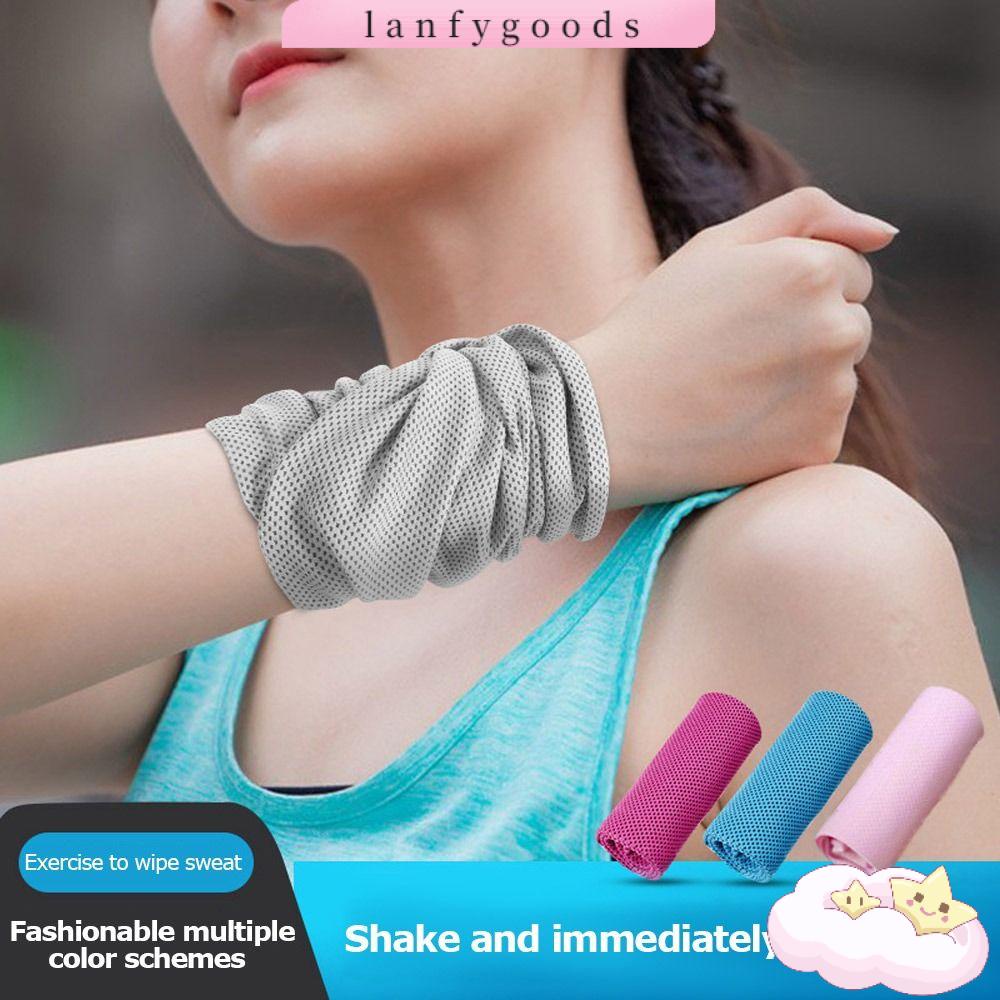 Khăn Quấn Cổ Tay Thấm Hút Mồ Hôi Bằng Sợi Polyester Mới Dành Cho Tập Luyện Thể