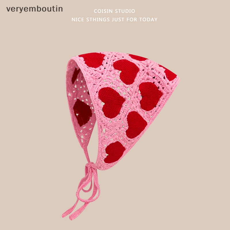 Mũ Trùm Đầu Đan Móc Thủ Công Hình Tam Giác Rỗng Kiểu Hàn Quốc Dễ Thương Ngọt Ngào n