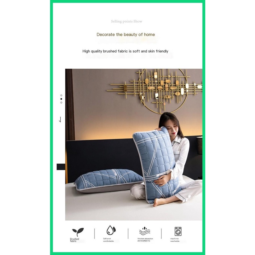 Vỏ Gối cotton Mỏng Mềm Thoáng Khí Chống Nước Chống Ăn Mòn Kích Thước 48x74cm Thân Thiện Với Làn Da