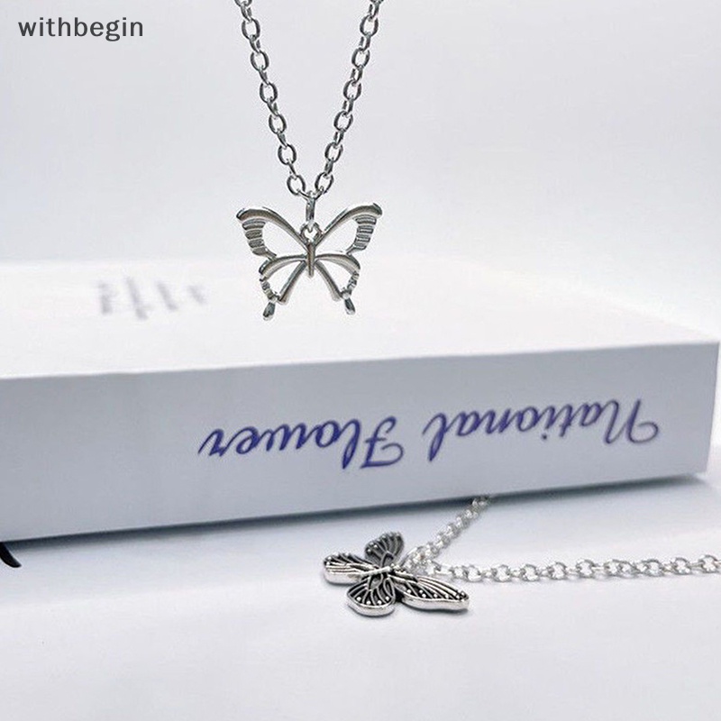 Vòng cổ Mặt Hình Bướm Rỗng Phong Cách Vintage Thời Trang Dành Cho Nữ