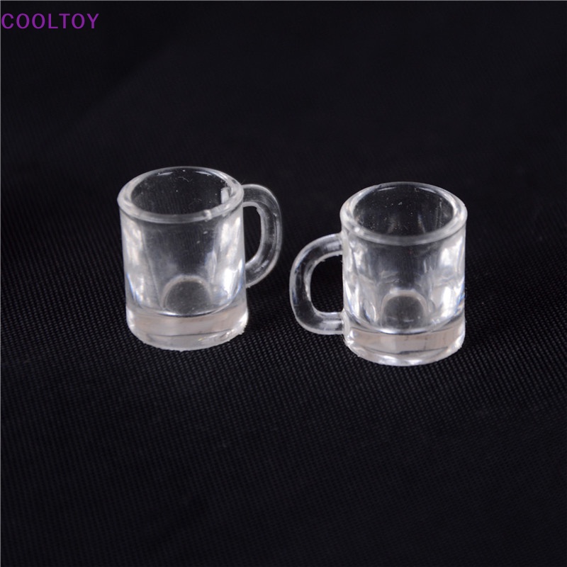 Set 4 Ly Thủy Tinh Uống Bia Bằng Nhựa Tỉ Lệ 1 / 12 Trang Trí Nhà Búp Bê