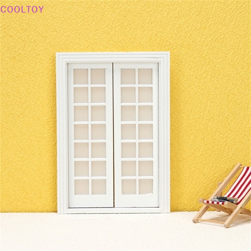 Cooltoy 1 Bộ 28 Lưới Hai Cửa Màu Trắng Cỡ 1 / 12 Dùng Trang Trí Nhà Búp Bê DIY