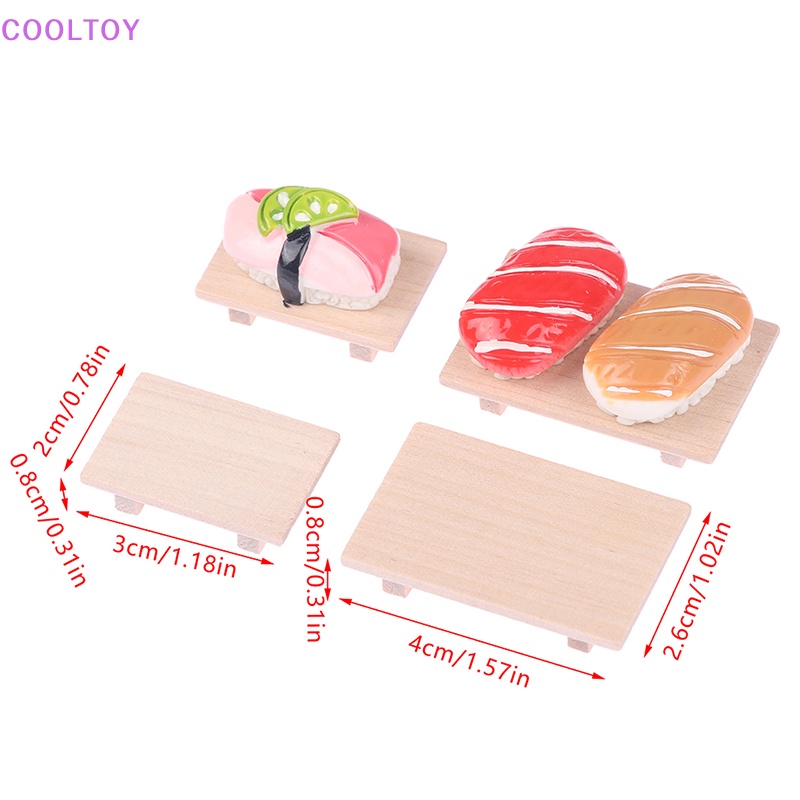 1 Bộ Dĩa Sushi Trái Cây Trang Trí Nhà Búp Bê Tỉ Lệ 1: 12