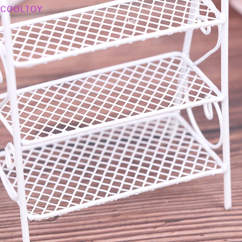 1 Mô Hình Kệ Sắt Mini Có Giá Đỡ Trang Trí Nhà Búp Bê Tỉ Lệ 1: 12