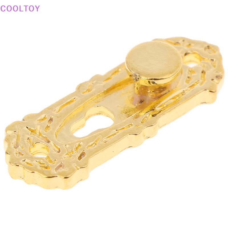 Cooltoy Tay Nắm Cửa Kim Loại Mini Màu Vàng Kèm Chìa Khóa Tỉ Lệ 1 / 12 Trang Trí Nhà Búp Bê