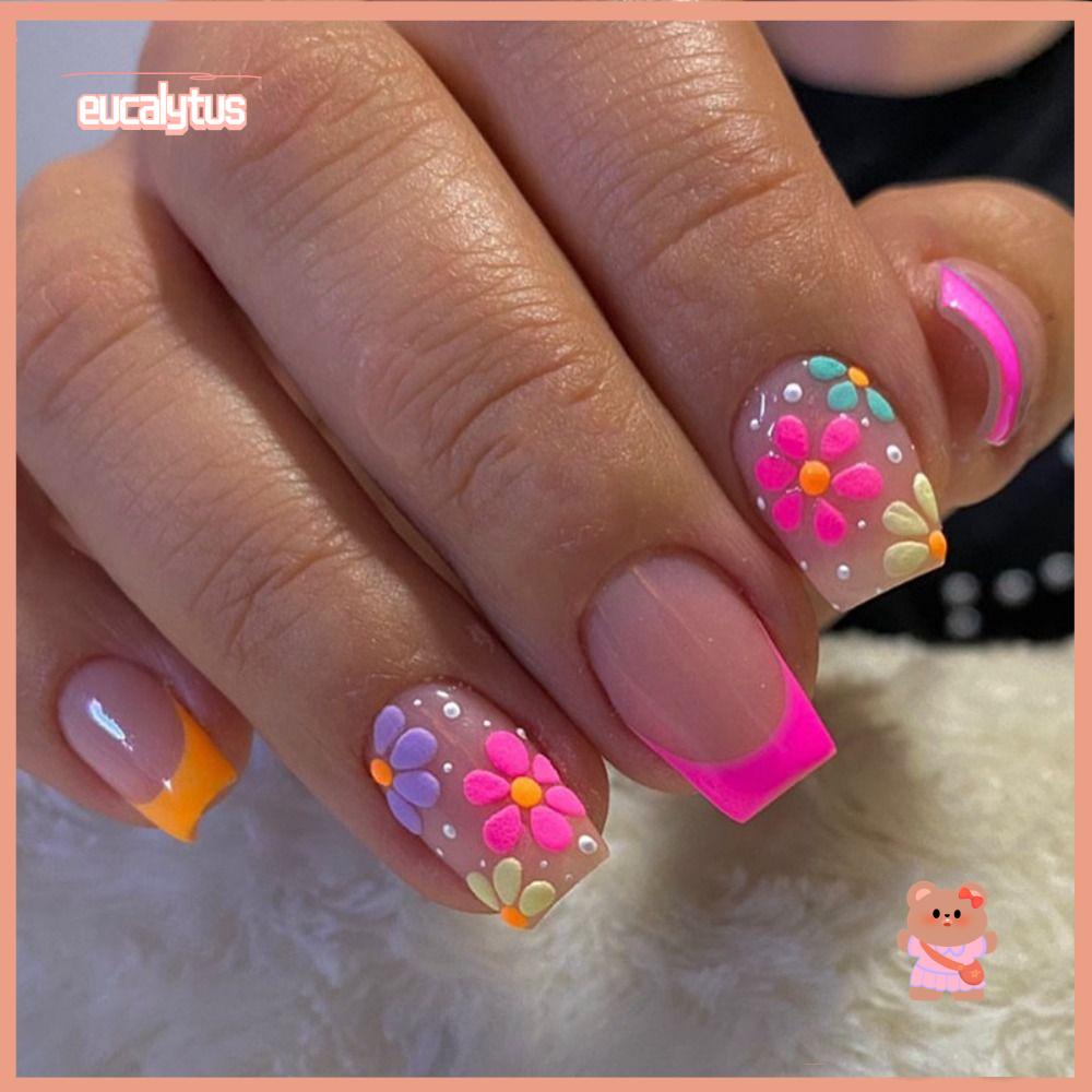 Set 24 Móng Tay Giả Có Thể Tháo Rời DIY