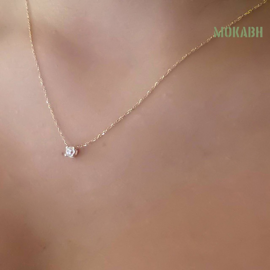Vòng cổ Mảnh Đính Đá Zircon Đơn Giản Thời Trang Cho Nữ