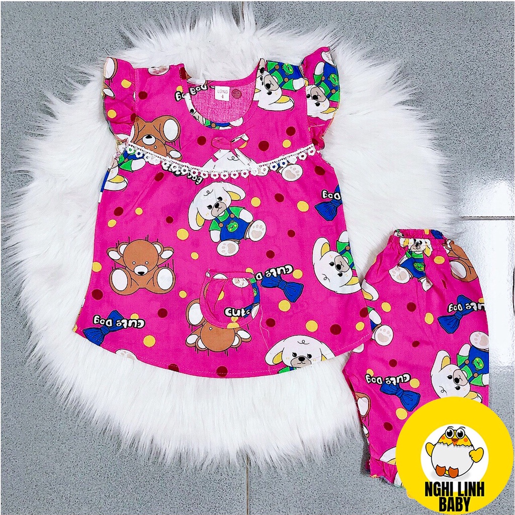 Đồ bộ bé gái, bộ tole/tone mặc nhà nhiều mẫu lửng xinh từ 10-43kg - Nghi Linh Baby