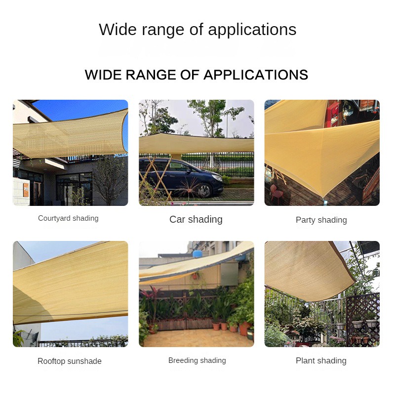 Tấm Bạt Che Nắng Màu Be Chống Tia UV Cho Sân Vườn / Ban Công / Bể bơi