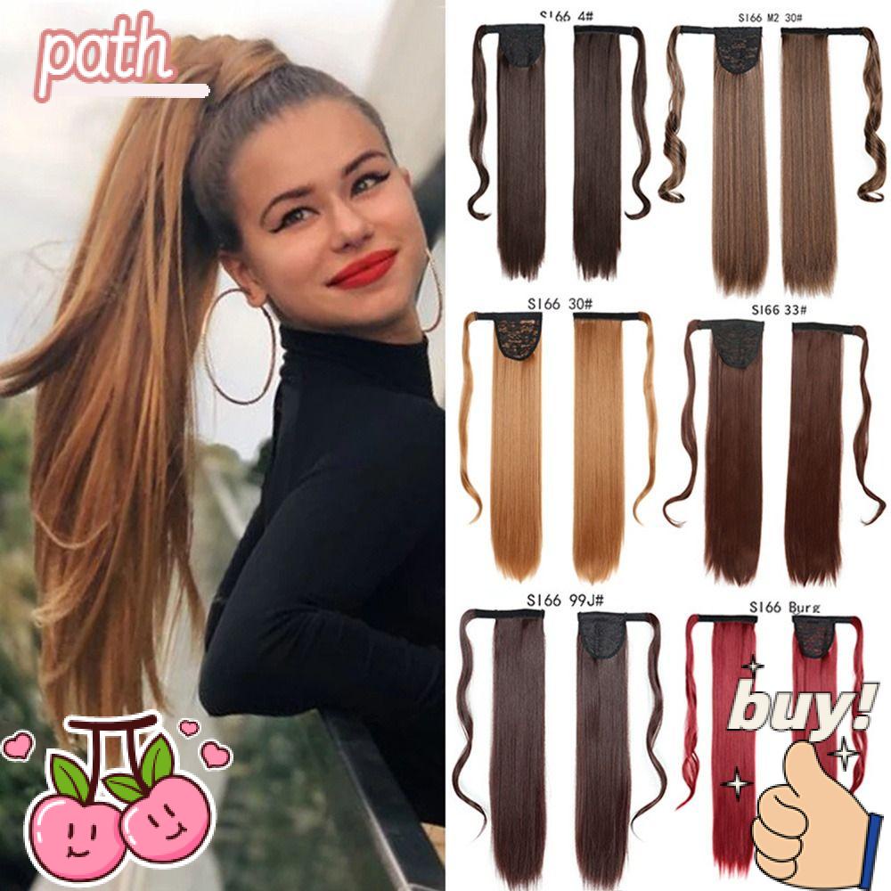 PATH Bộ Dụng Cụ Quấn Tạo Kiểu Tóc Đuôi Ngựa Thẳng Dài Cách Nhiệt Làm Đẹp Cho Nữ