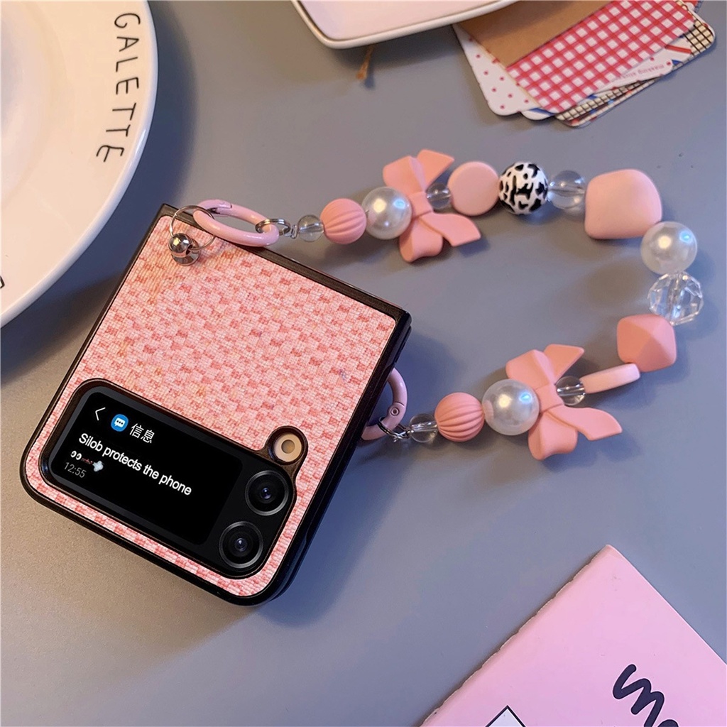 Ốp Điện Thoại Họa Tiết Thắt Nơ 3D Dễ Thương Cho Galaxy Z Flip4 5G Flip4 Z Flip3 Zflip3 Zflip4 Flip3