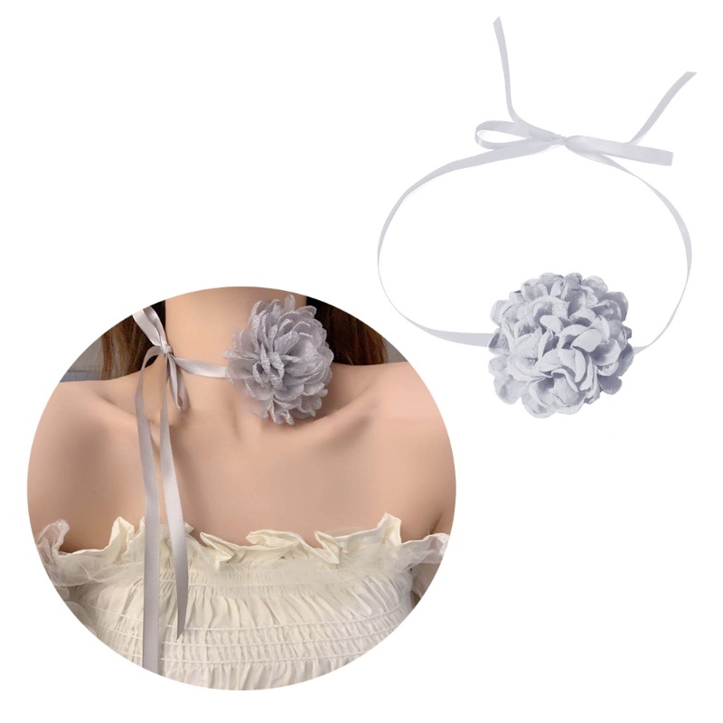 Vòng Cổ Thắt Nơ Ruy Băng Dài Màu Đen Phong Cách Gothic Cổ Điển