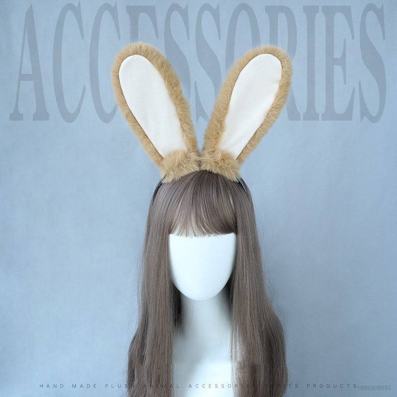 Băng Đô Tai Thỏ Bông Phong Cách Lolita Đáng Yêu Cho Nữ