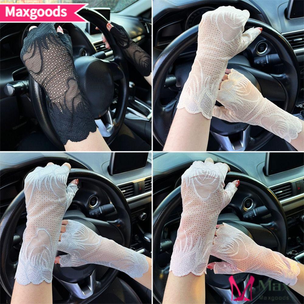 Găng Tay Chống Nắng Phối Ren Thời Trang Mùa Hè