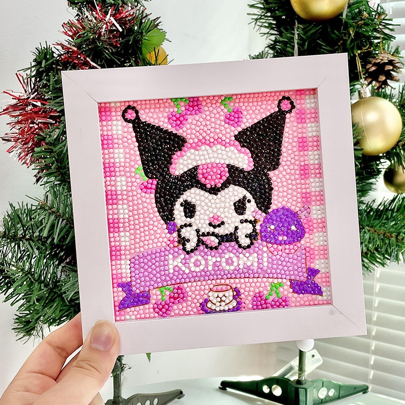 Miếng Dán Hoạt Hình Kuromi Thủ Công Xinh Xắn Cho Bé