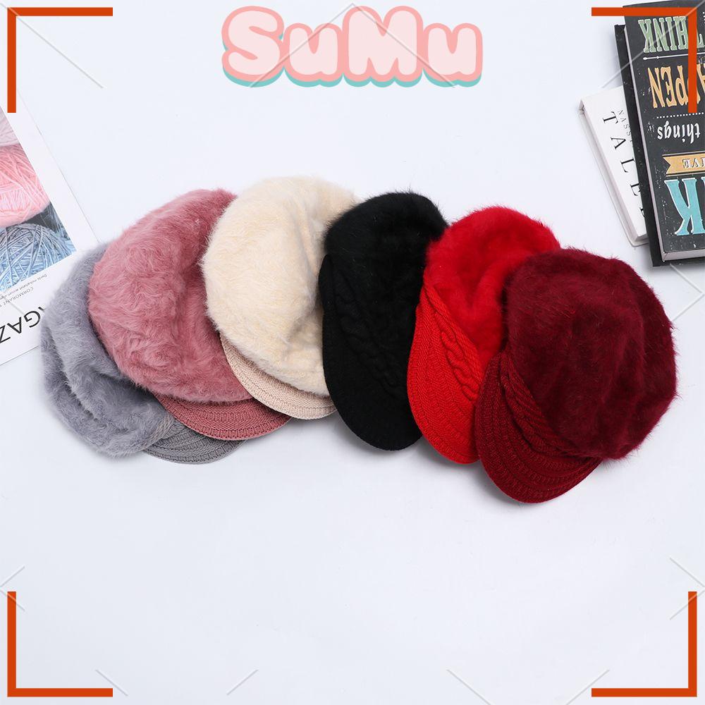 Mũ Len Trùm Đầu Chống Gió Giữ Ấm Mùa Đông Đính Quả Bông Dành Cho Bé Gái