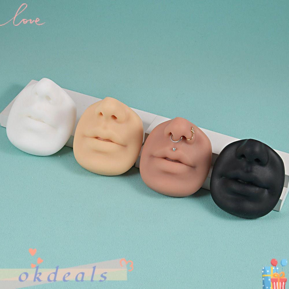 Mô Hình Mặt Người Bằng Silicone 5D Dùng Luyện Tập Xỏ Khuyên Trang Sức