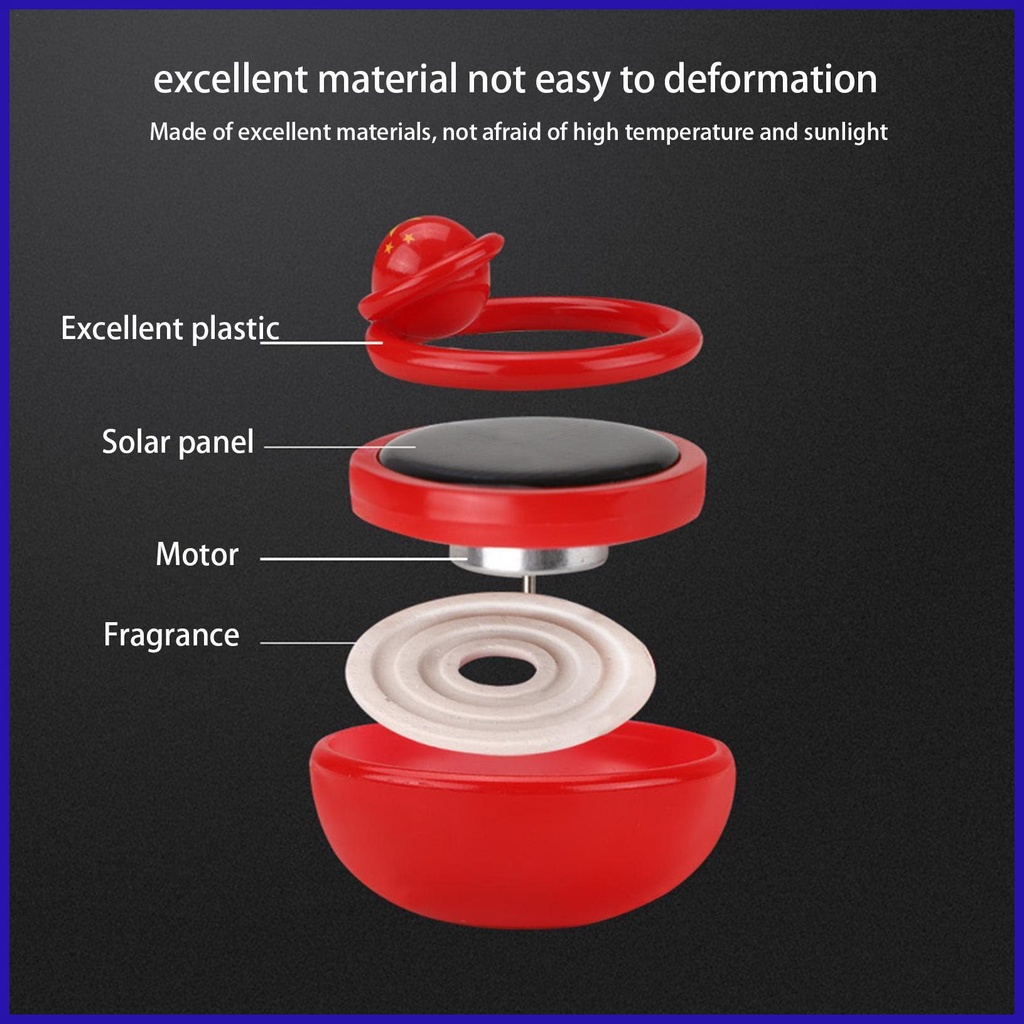 Máy Khuếch Tán Năng Lượng Mặt Trời Xoay Tự Động Trang Trí Xe Hơi