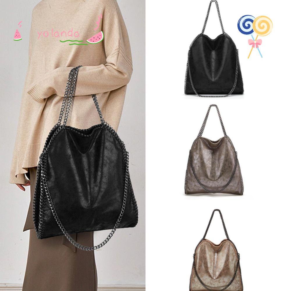 Túi Đeo Dưới Cánh Tay Bằng Da Pu Có Dây Xích Cho Nữ