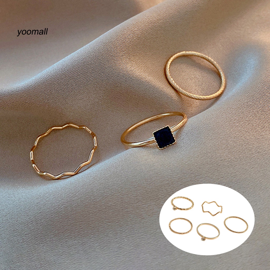 Bộ 5 / 3 Nhẫn Đeo Ngón Tay Chống Mòn Thời Trang Dành Cho Nữ