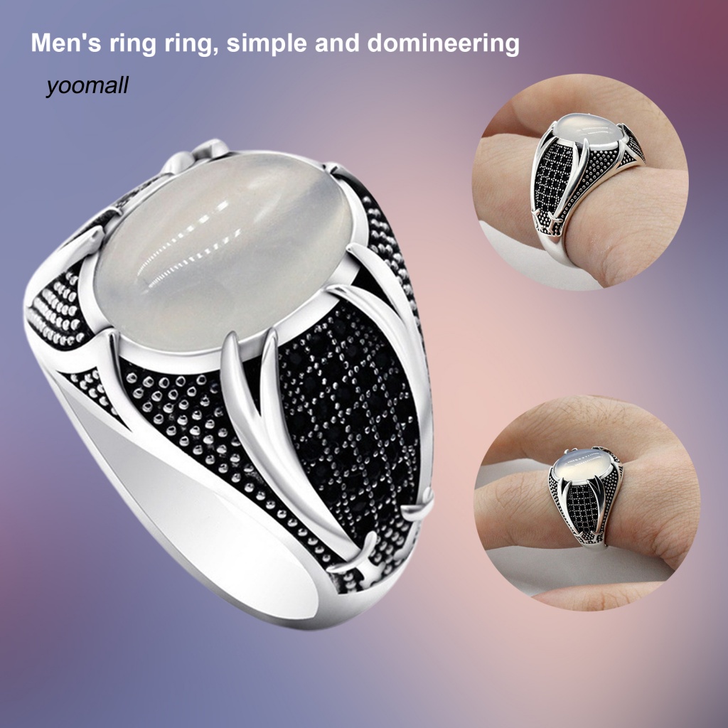 Yo / Nhẫn Đính Hôn Hợp Kim Tinh Tế Thân Thiện Với Da Cho Nam