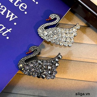 💌💌Kẹp Tóc Đính Đá Hình Thiên Nga Độc Đáo