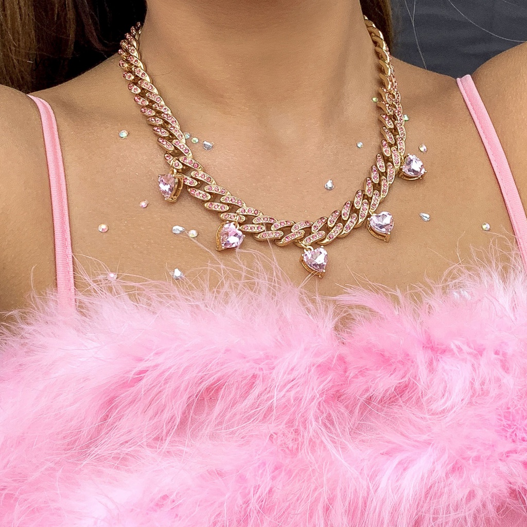 Vòng Cổ Choker Mặt Trái Tim Phong Cách Punk Cho Nữ