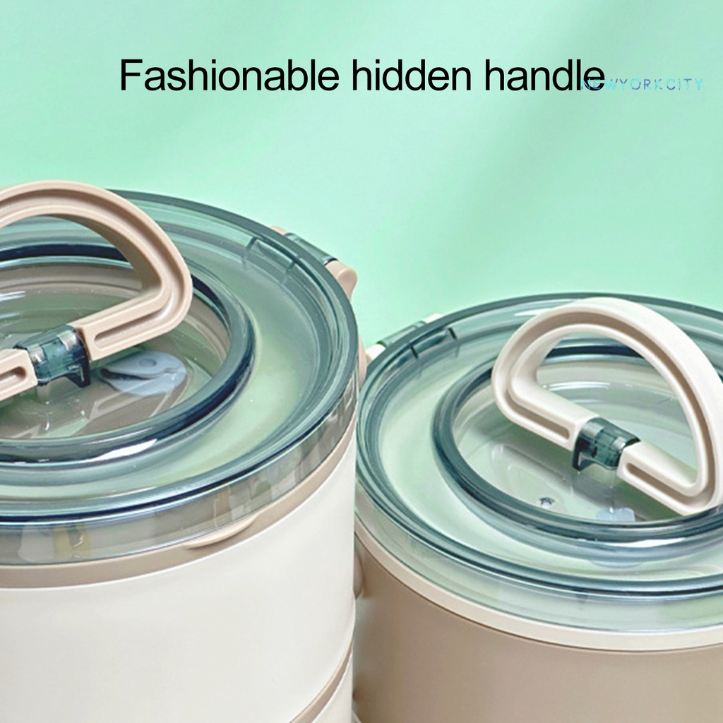 1 Bộ Hộp Cơm Trưa Cách Nhiệt 1000ML Có Khóa Cài Và Muỗng Chống Rò Rỉ Tiện Dụng