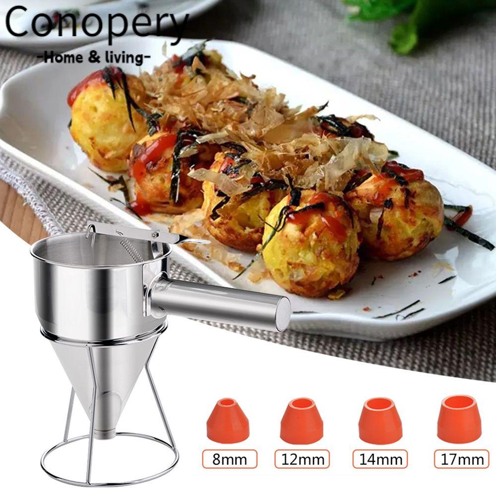 CONOPERY Bình Đựng Bột Làm Bánh Pancake Bằng Thép Không Gỉ Tiện Dụng