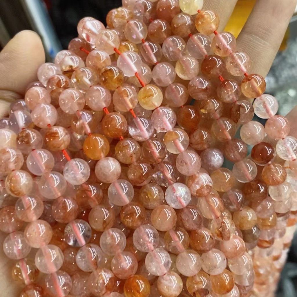 Chuỗi Hạt Đá Hematite Tự Nhiên Màu Đỏ Dùng Làm Trang Sức DIY