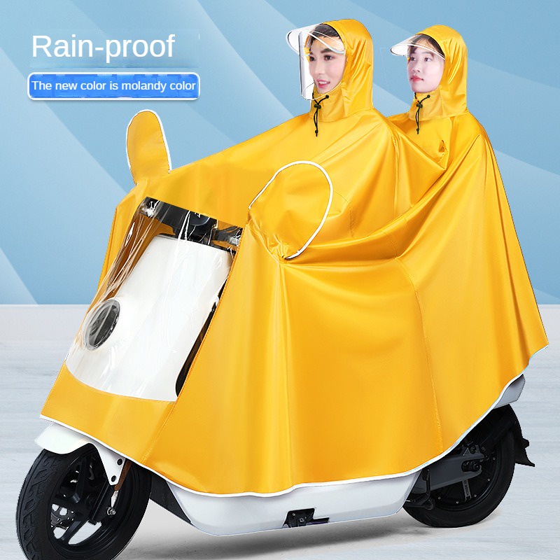 Xe máy/Xe đạp điện/Xe máy/Xe điện/Xe ô tô/Bộ áo mưa không có kính chắn gió Nhật Bản cao cấp với túi lưu trữ deerlu06