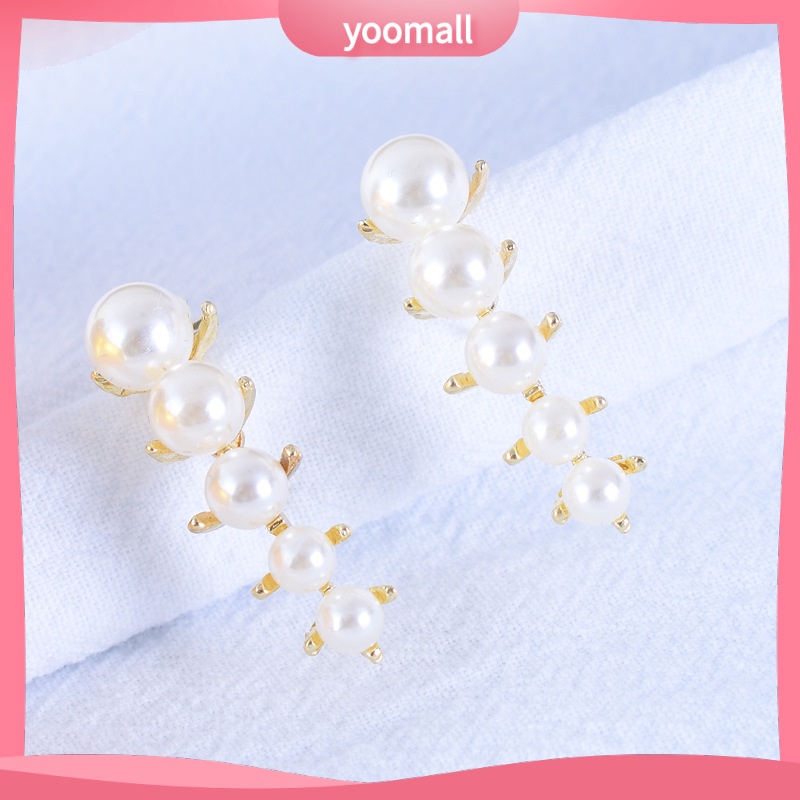 [YM] Bông Tai Ngọc Trai Thanh Lịch Đơn Giản Và Nhỏ Cá Tính Dành Cho Nữ