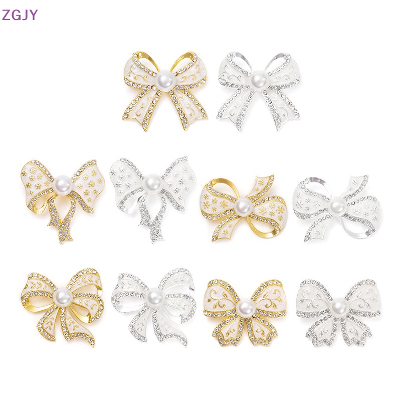 Ghim Cài Áo Hình Nơ Đính Đá Ngọc Trai Chống Ánh Sáng Thời Trang Cho Nữ Mới