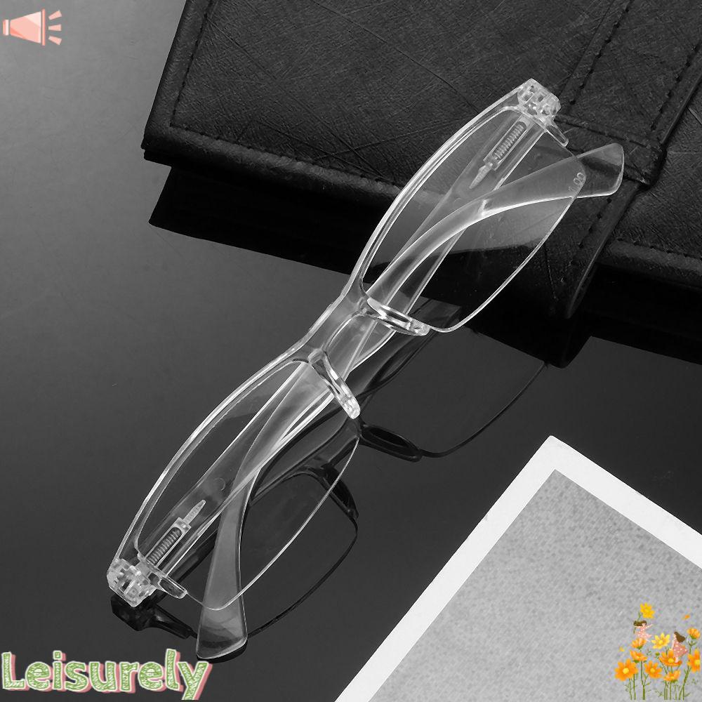 LEILY Kính Đọc Sách Trong Suốt Phong Cách Vintage|Kính Mát Tráng Gương Gọng Nhựa