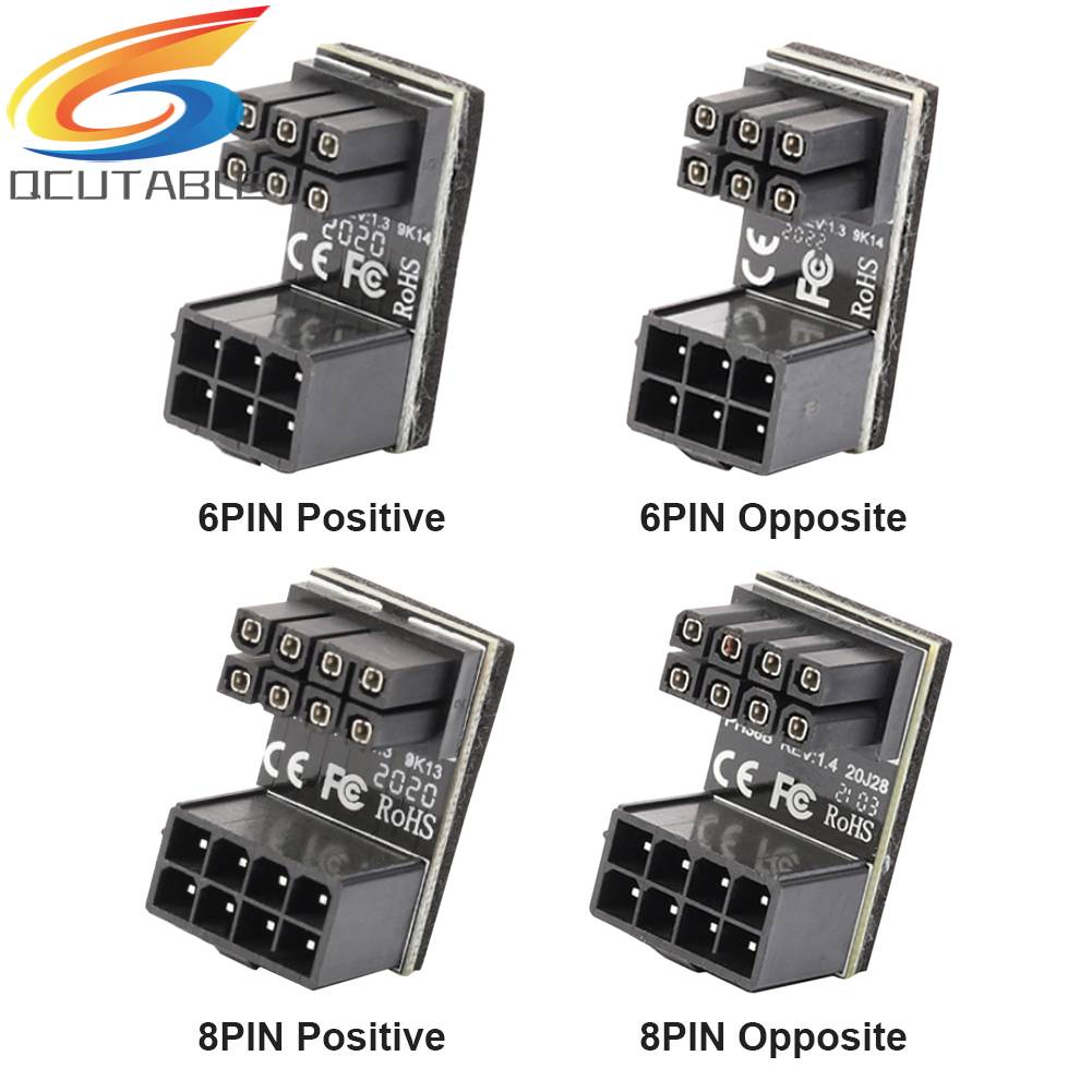 Đầu Nối ATX 6 Pin Cái Sang Đực Góc 180 Độ Cho Thẻ Đồ Họa