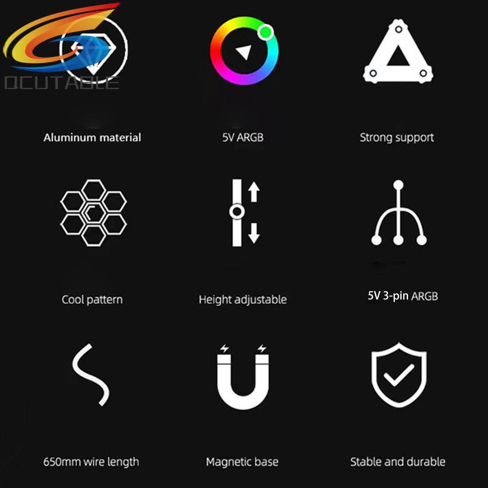 Thẻ Video GPU 5V 3PIN ARGB Hỗ Trợ Jack Cắm Máy Tính Có Thể Điều Chỉnh