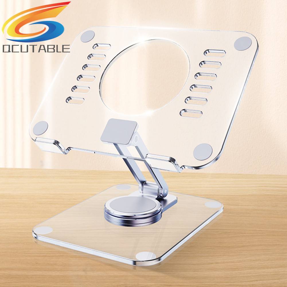 Giá Đỡ Máy Tính Bảng Trong Suốt Chống Trượt Có Thể Gấp Gọn Tiện Dụng Cho Gia Đ