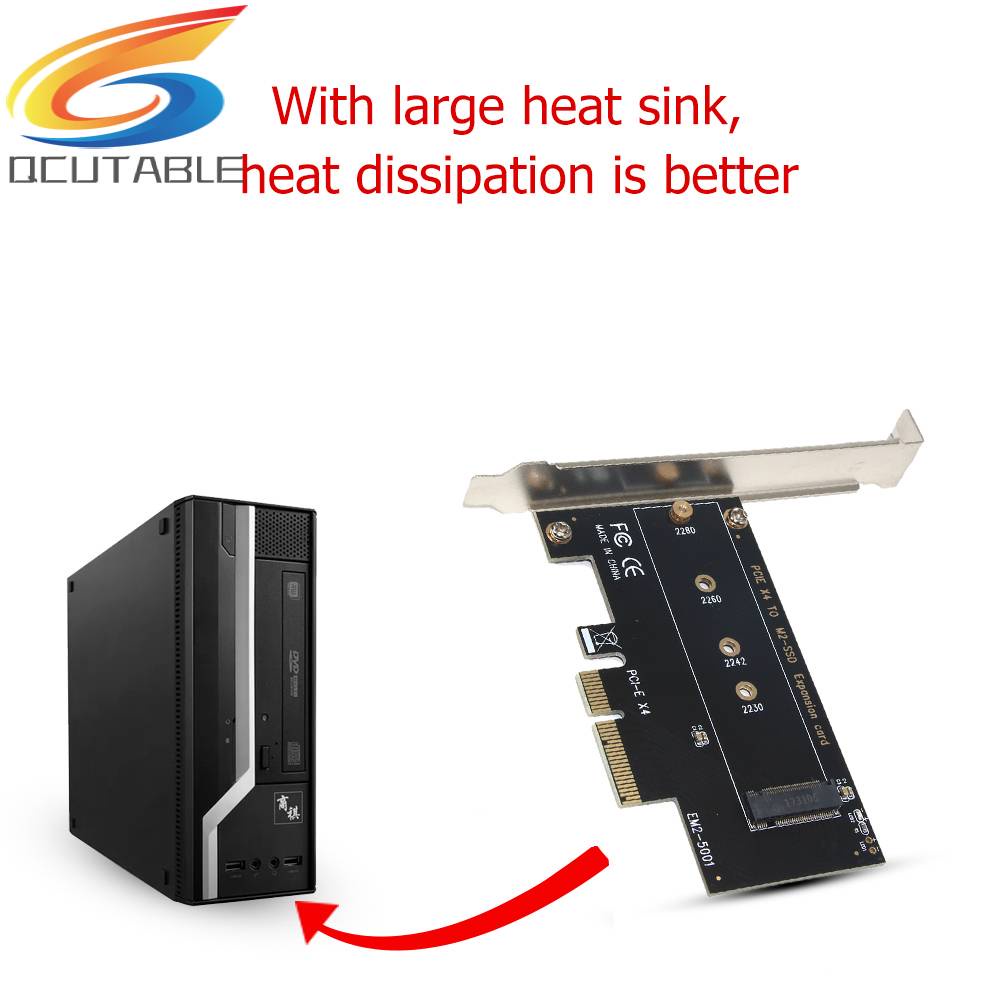 Thẻ Mở Rộng SSU EM2-5001 PCI-E 3.0 X4 Sang NVMe M.2 NGFF