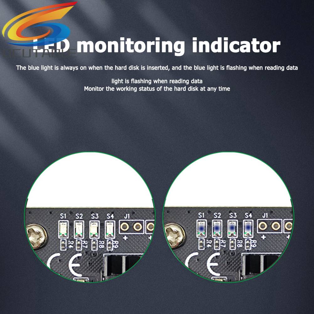 Card ChuyểN ĐổI 4 CổNg SATA III 6Gbps SATA 3.0 Sang PCIe 1X + Khung