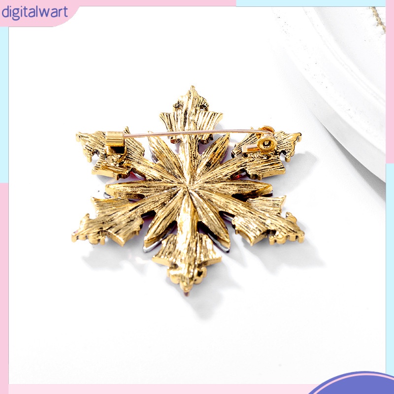 Ghim Cài Áo Kim Loại Hình Bông Tuyết Giáng Sinh Xinh Xắn