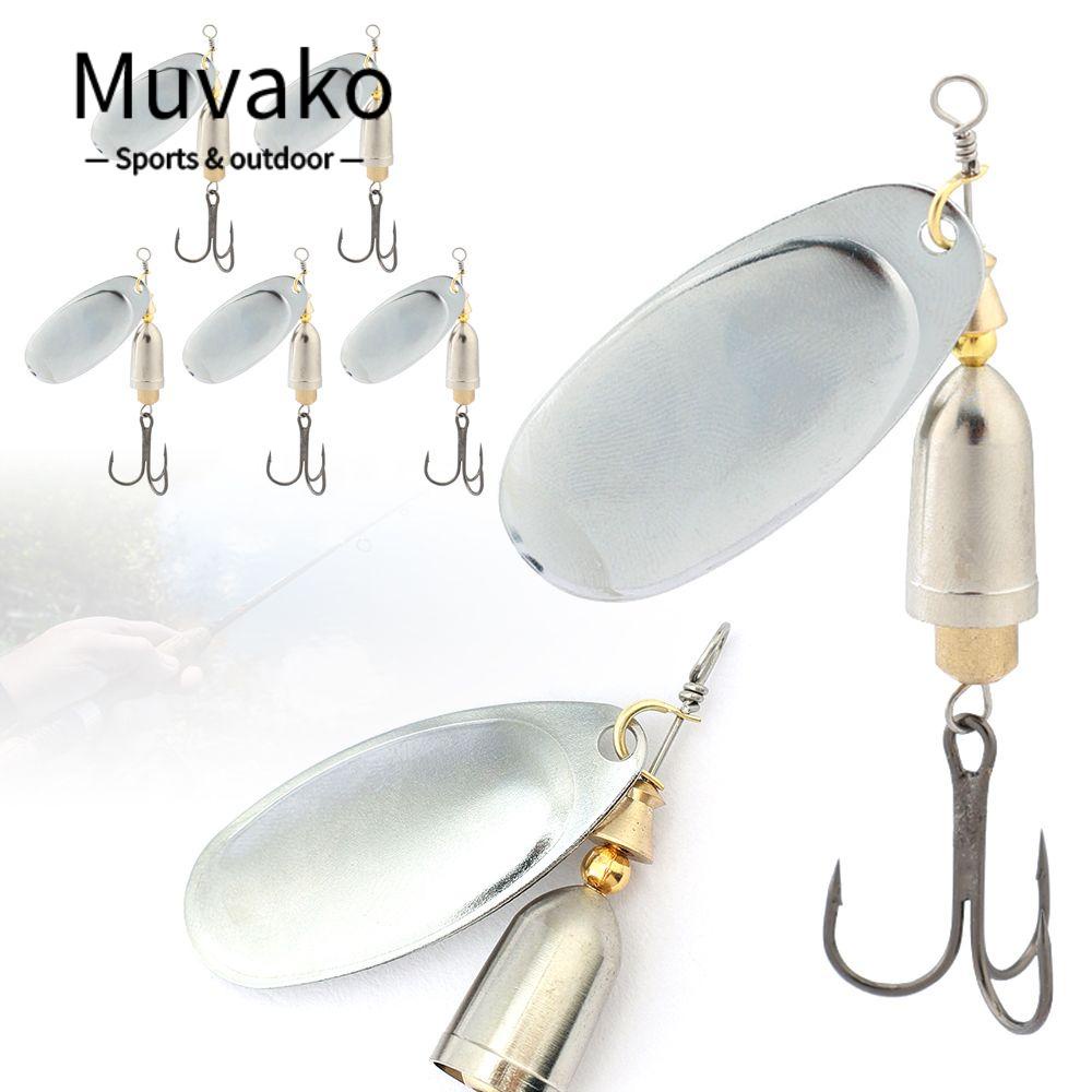 MUVAKO Set 5 Mồi Câu Cá Giả Bằng Kim Loại