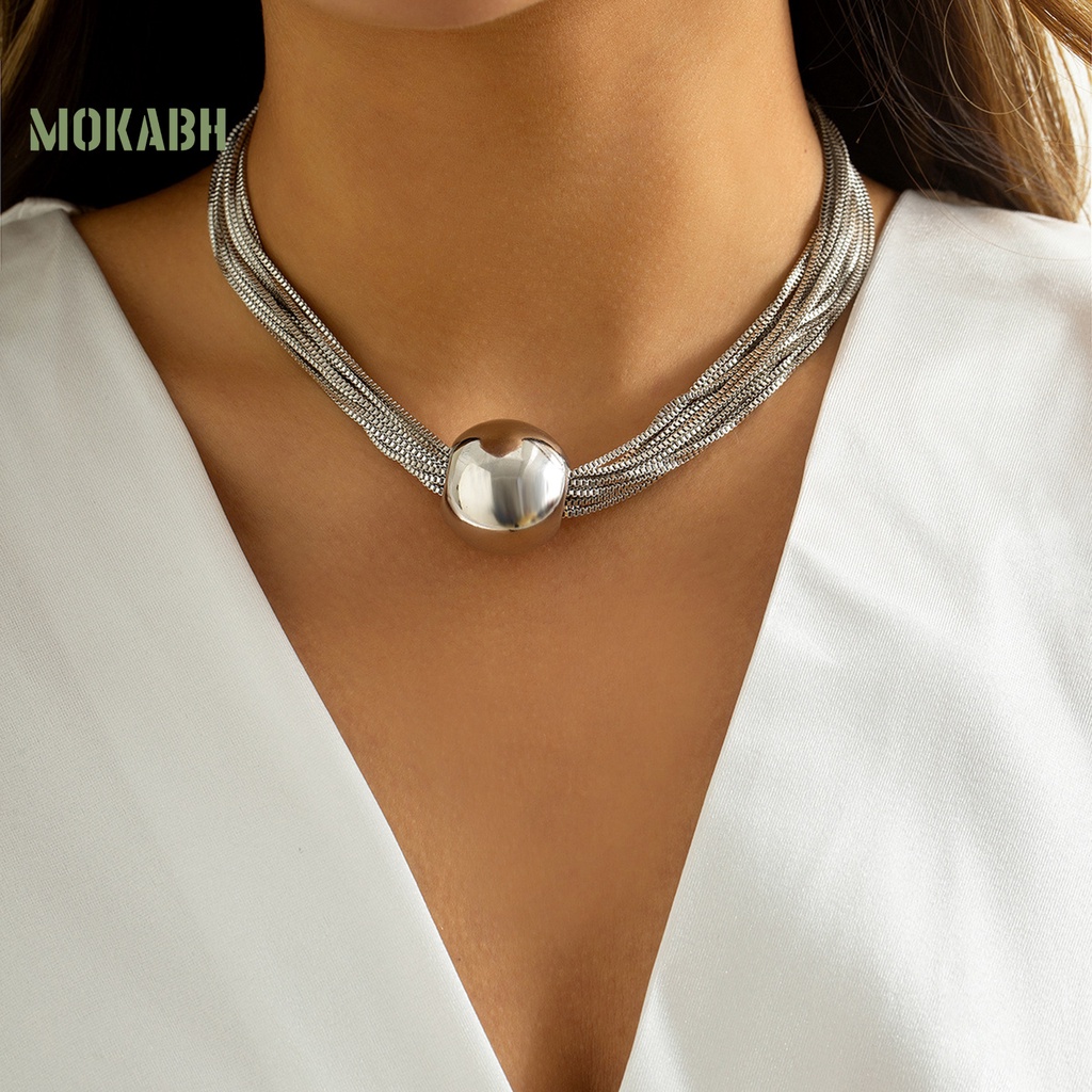 [Mok Abh] Vòng Cổ Choker Bản To Nhiều Lớp Phong Cách Punk Âu Mỹ Cá Tính