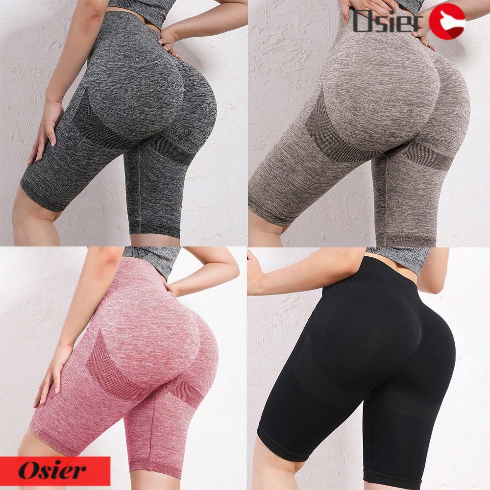 Osier1 Quần Short Thể Thao Nâng Mông Sợi Xanh Lá Tạo Dáng Thon Gọn Màu Đen