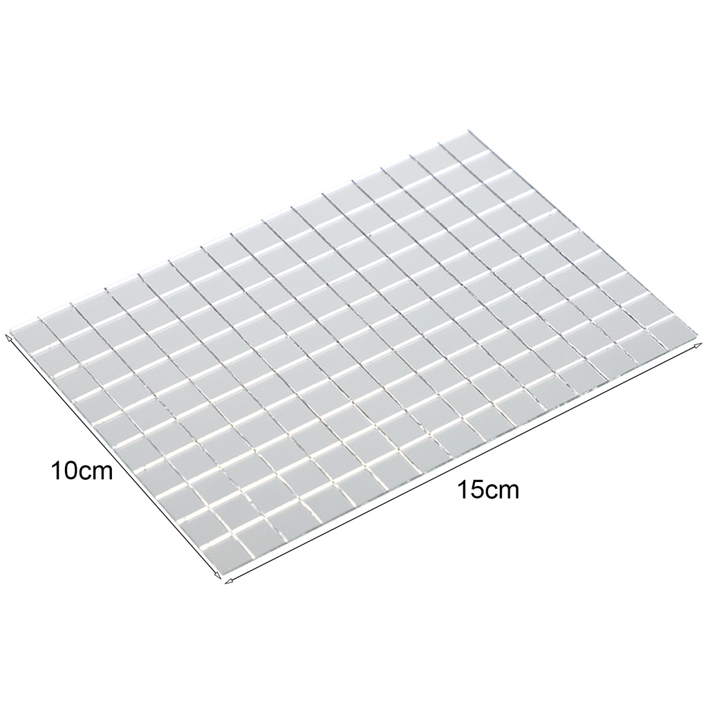 Gương Dán Tường Tự Dính Mini Màu Sắc Bạc Lấp Lánh Trang Trí Tiệc DIY