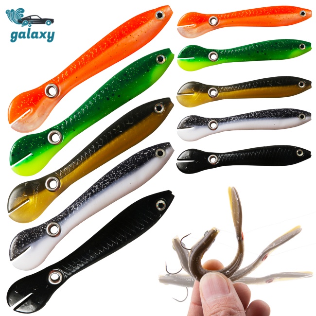 Galaxy Set 10 Mồi Giả Nhử Cá 7cm / 10cm Bằng Nhựa Mềm