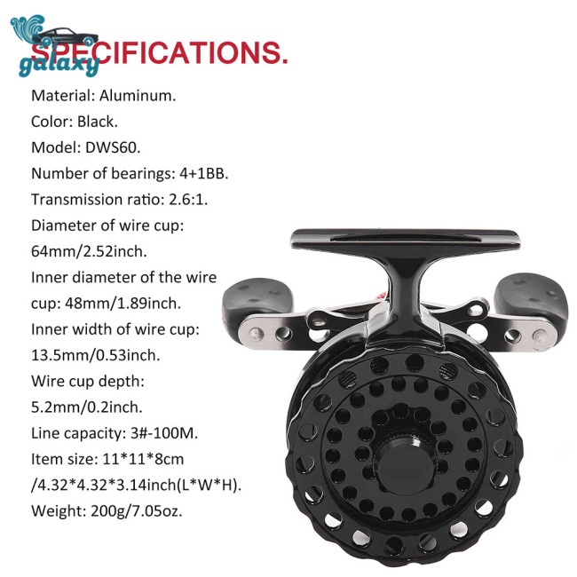 Máy Câu Cá galaxy Dws60 4 + 1bb 2.6: 1 65mm Chất Lượng Cao